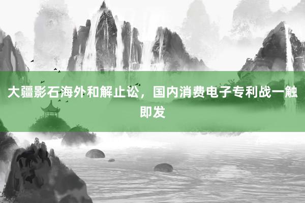 大疆影石海外和解止讼，国内消费电子专利战一触即发